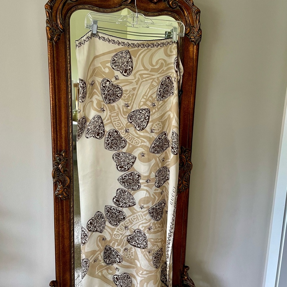 Authentic Gucci Square Silk Scarf - image 1